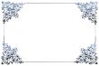 Abstract chrome metal floral frame concept over white background