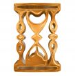 Golden pattern hourglass icon concept over white background