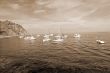 Boats Parked sepia