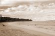 Laie Beach Honolulu Hawaii sepia