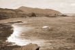 Rocky Makapu`u Beach sepia