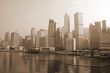 Hong Kong Skyline sepia