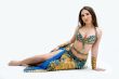 Belly dancer in blue