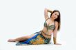 Belly dancer in blue