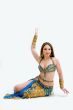 Belly dancer in blue