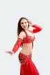 Belly dancer in red