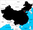 China Map Black