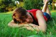 girl in green grass