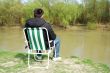 man sitting in the chair