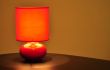 Red table lamp