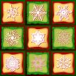 set of christmas snowflakes