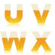  alphabet beer UVWX