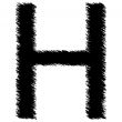 Scribble alphabet letter - H