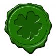 Shamrock green wax seal