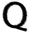 Scribble alphabet letter - Q