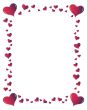 Red hearts frame