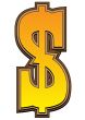 Western alphabet dollar sign